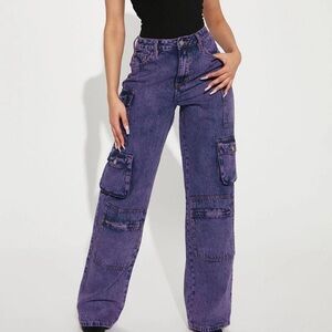 Mad for you cargo jeans - purple